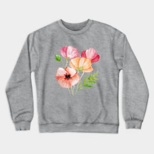 Poppies watercolour Crewneck Sweatshirt